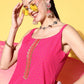 Ahalyaa Women Pink Ombre Printed Gotta Patti Kurti with Sharara & With Dupatta | Swadesiicart