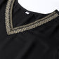 Ahalyaa Solid Black Kurta with Sharara Set | Swadesiicart