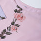 Ahalyaa Pastel Pink Floral Print Kurta With Sharara & Dupatta