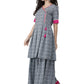 Ahalyaa Women Printed Beautiful Blue Kurta Set | Swadesiicart