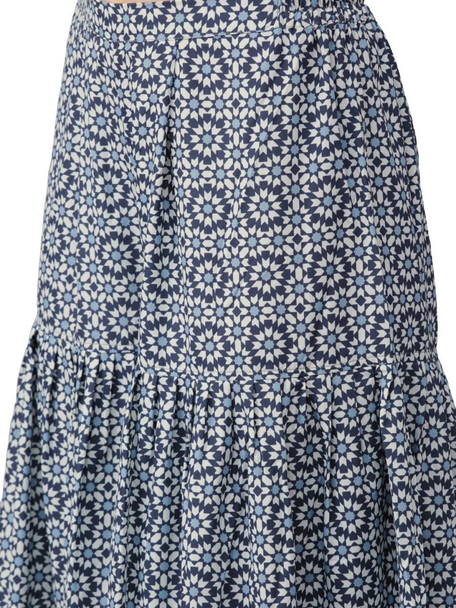Ahalyaa Women Printed Beautiful Blue Kurta Set | Swadesiicart