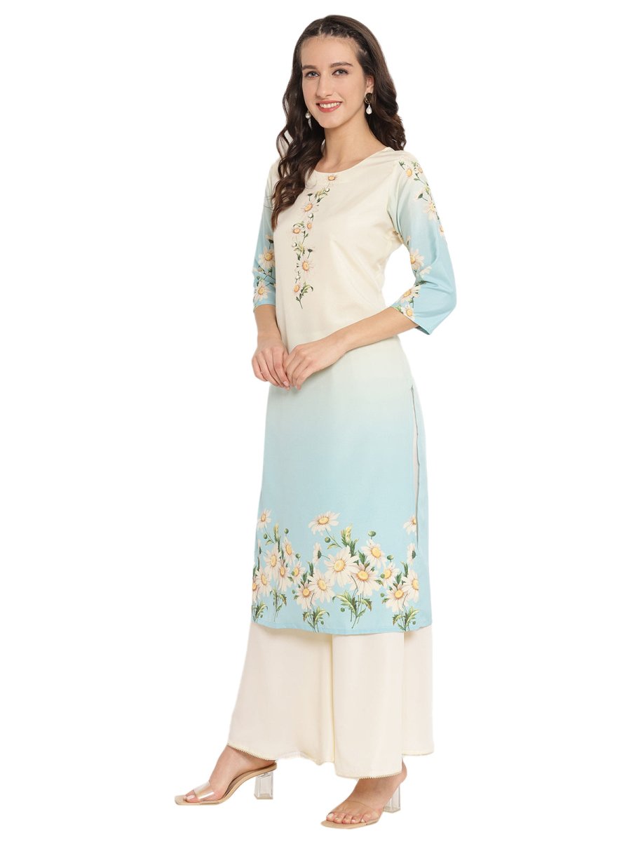Ahalyaa Printed Sharara Kurta Dupatta Set | Swadesiicart