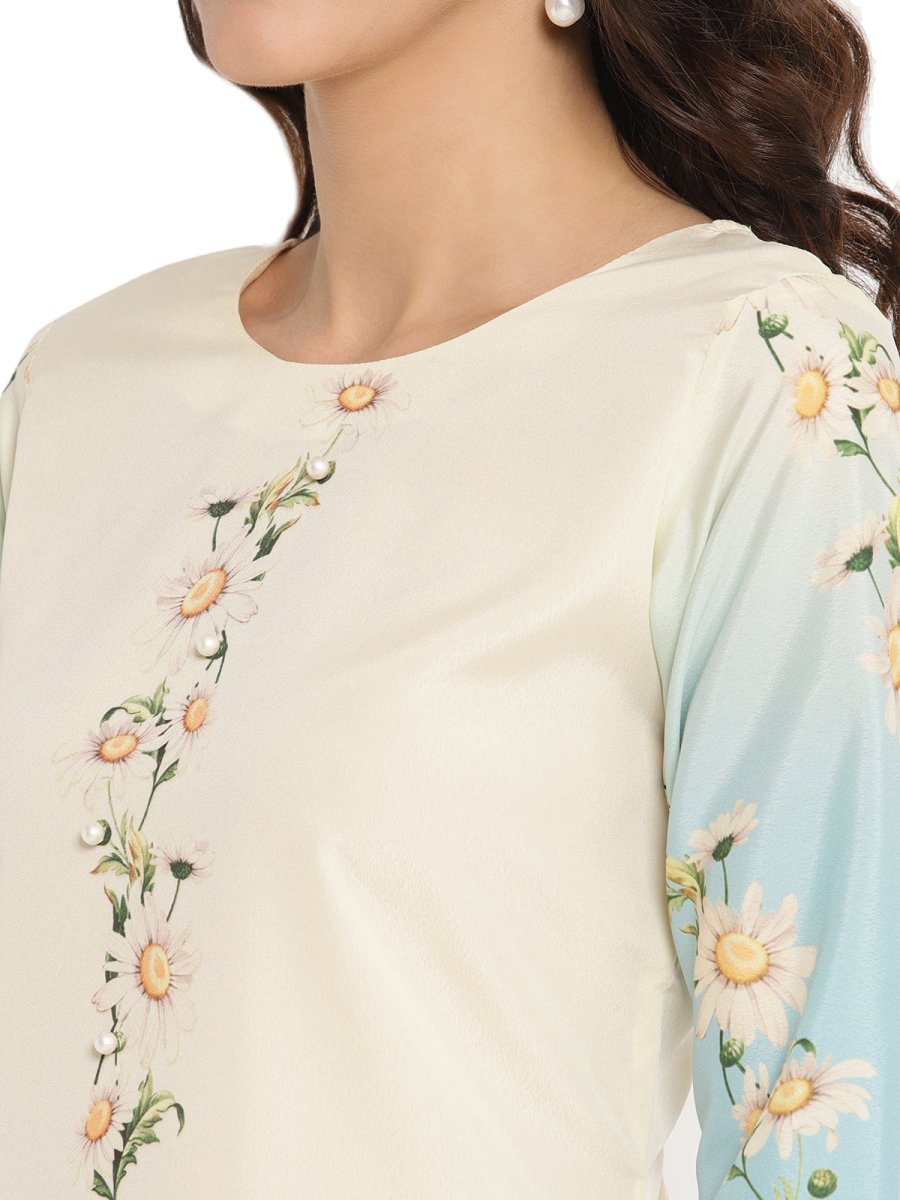 Ahalyaa Printed Sharara Kurta Dupatta Set | Swadesiicart