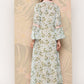 Ahalyaa Floral Printed Bell Sleeves Gotta Patti Georgette Kurta | Swadesiicart