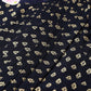 Ahalyaa Navy Blue & Golden Foil Printed Maxi Dress With Attached Dupatta | Swadesiicart