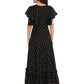Ahalyaa Black & Red Flared Ethnic Maxi Dress | Swadesiicart