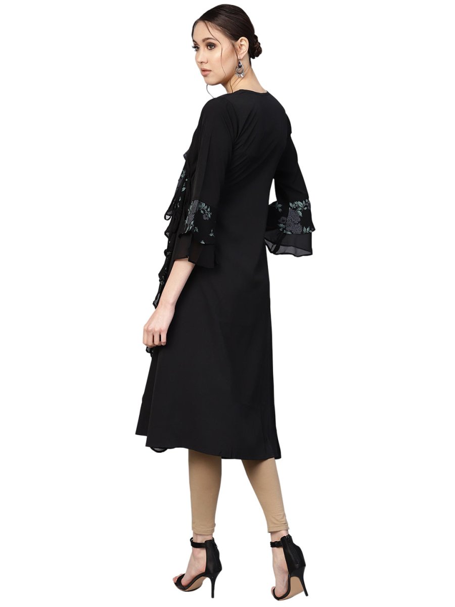 Ahalyaa Women's A-Line Georgette Kurta | Swadesiicart