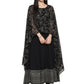 Ahalyaa Women Black Printed Anarkali Beautiful Kurta | Swadesiicart