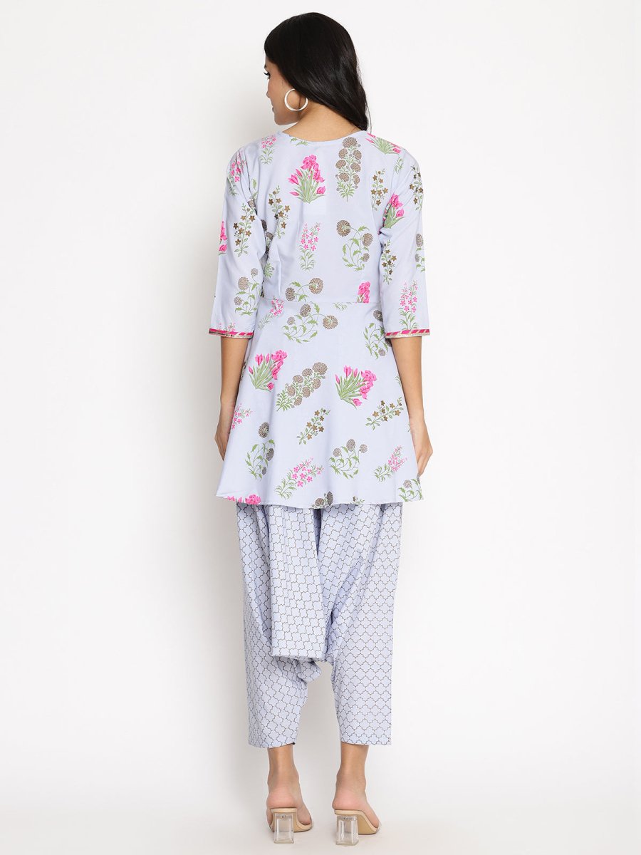Ahalyaa Beautiful Crepe Printed Top With Harem Pant | Swadesiicart