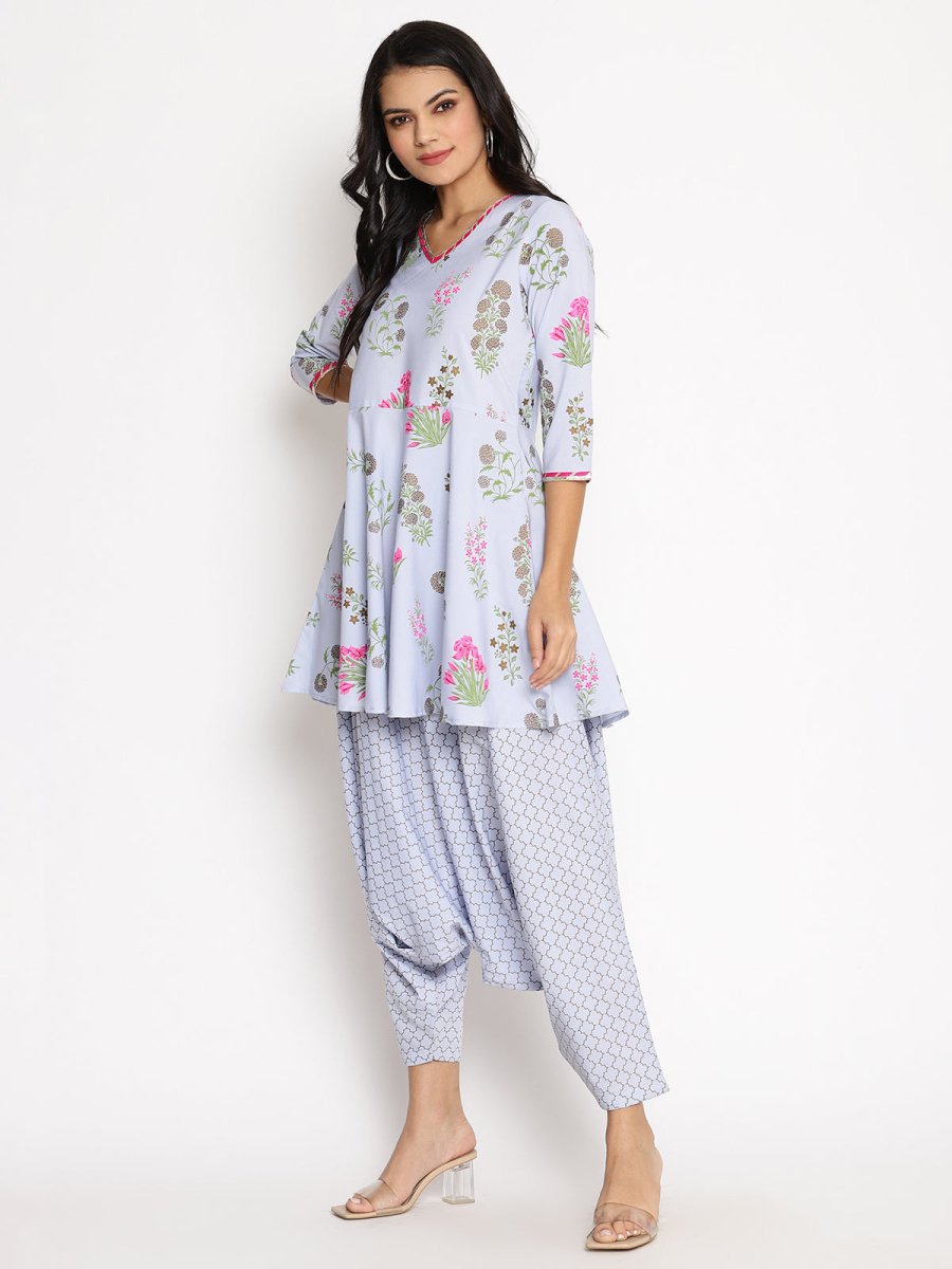 Ahalyaa Beautiful Crepe Printed Top With Harem Pant | Swadesiicart
