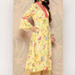 Ahalyaa Floral Printed Bell Sleeves Gotta Patti Crepe Kurta | Swadesiicart