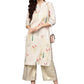 Ahalyaa Beige Printed Straight Kurta For Women | Swadesiicart