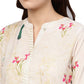 Ahalyaa Beige Printed Straight Kurta For Women | Swadesiicart