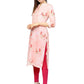 Ahalyaa Printed Floral Muslin Straight Kurta For Women | Swadesiicart