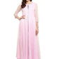 Ahalyaa Women's Stylist Double Layered Light Pink Indo Western Kurta Dress | Swadesiicart