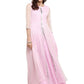 Ahalyaa Women's Stylist Double Layered Light Pink Indo Western Kurta Dress | Swadesiicart