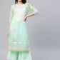 Ahalyaa Women Pastel Floral Summer Kurta | Swadesiicart
