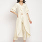 Ahalyaa Off White Layered Kurta with Trousers | Swadesiicart