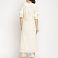Ahalyaa Off White Layered Kurta with Trousers | Swadesiicart