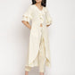 Ahalyaa Off White Layered Kurta with Trousers | Swadesiicart