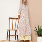 Ahalyaa Women Pink Floral Printed Pleated Gotta Patti Kurta with Palazzos | Swadesiicart