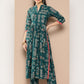 Ahalyaa Women Floral Printed Pleated Kurta with Trousers | Swadesiicart