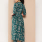 Ahalyaa Women Floral Printed Pleated Kurta with Trousers | Swadesiicart