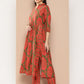 Ahalyaa Women Floral Printed Pleated Gotta Patti Kurta with Trousers | Swadesiicart