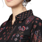 Ahalyaa Black Poly Crepe Pathani Kurta Set | Swadesiicart
