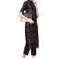 Ahalyaa Black Poly Crepe Pathani Kurta Set | Swadesiicart