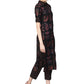 Ahalyaa Black Poly Crepe Pathani Kurta Set | Swadesiicart