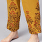 Ahalyaa Women Beige & Mustard Yellow Printed Kurta with Trouser | Swadesiicart