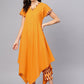 Ahalyaa Mustard Solid Kimono Style Cotton Kurta Set | Swadesiicart