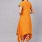 Ahalyaa Mustard Solid Kimono Style Cotton Kurta Set | Swadesiicart