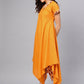 Ahalyaa Mustard Solid Kimono Style Cotton Kurta Set | Swadesiicart