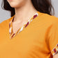 Ahalyaa Mustard Solid Kimono Style Cotton Kurta Set | Swadesiicart