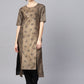 Ahalyaa Printed High Low Hem Kurta with Trouser | Swadesiicart