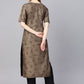 Ahalyaa Printed High Low Hem Kurta with Trouser | Swadesiicart