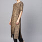 Ahalyaa Printed High Low Hem Kurta with Trouser | Swadesiicart