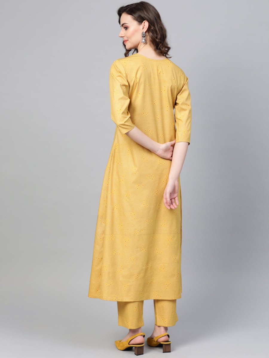 Ahalyaa Women A-Line Crepe Kurta With Pant | Swadesiicart