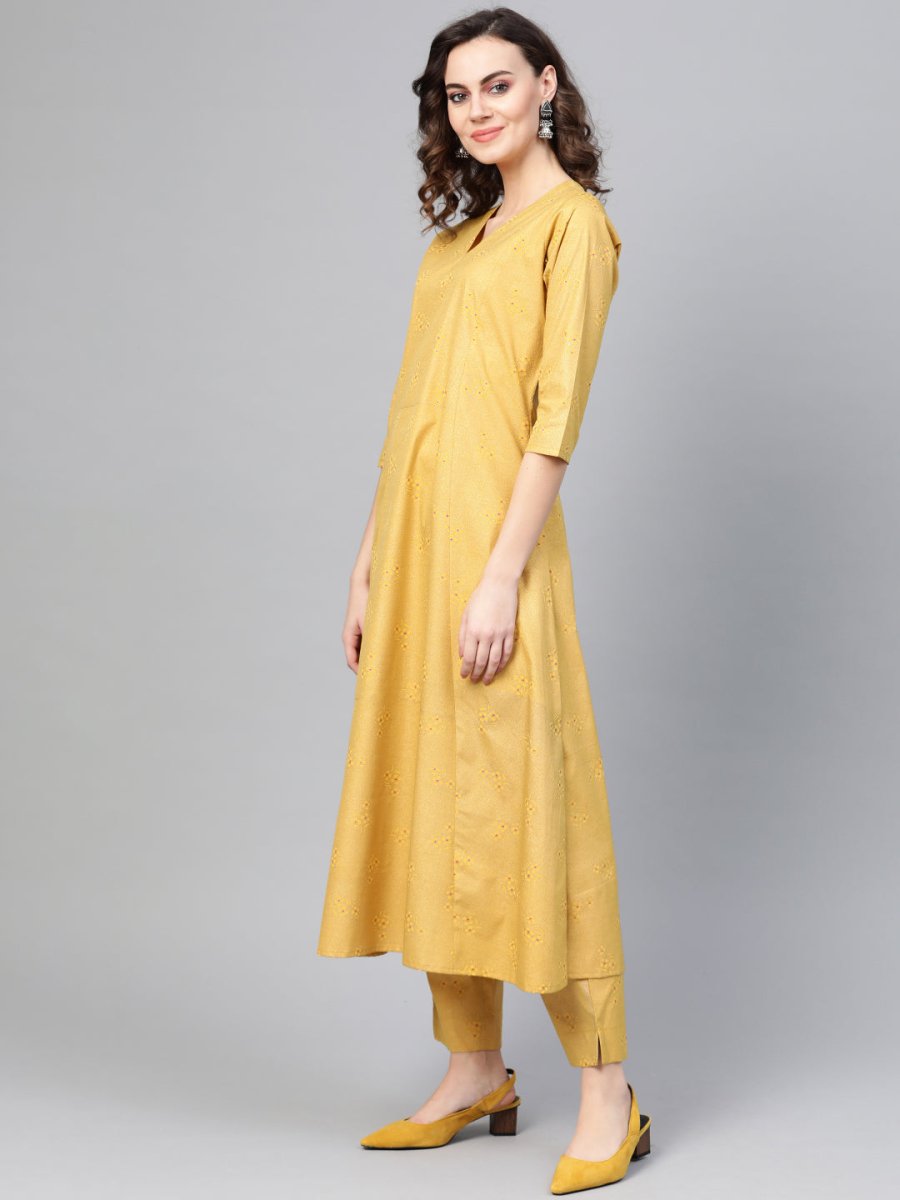 Ahalyaa Women A-Line Crepe Kurta With Pant | Swadesiicart