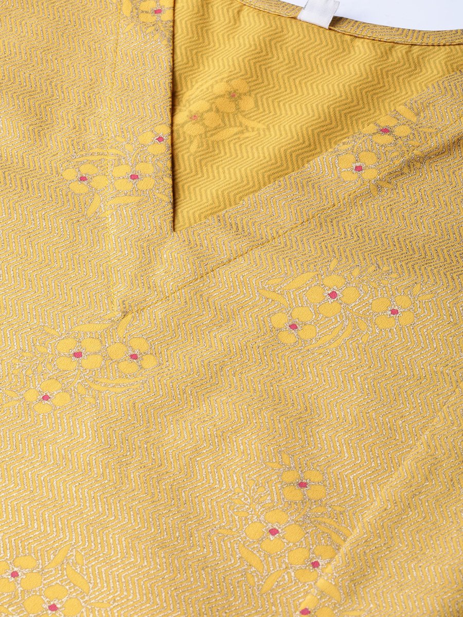 Ahalyaa Women A-Line Crepe Kurta With Pant | Swadesiicart