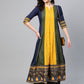Ahalyaa Pleated Kurta with Palazzo Set | Swadesiicart