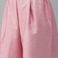 Ahalyaa Women Pink & Yellow Colourblocked Kurta with Palazzos | Swadesiicart