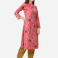 Ahalyaa Red Velvet Kurta With Pant | Swadesiicart