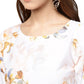 Ahalyaa White & Peach Floral Kurta With Pant | Swadesiicart