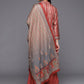 Ahalyaa Women Maroon Printed Gotta Patti Velvet Kurta with Palazzos & With Dupatta | Swadesiicart