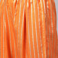 Ahalyaa Women Orange & Golden Striped Kurta With Trousers & Dupatta | Swadesiicart
