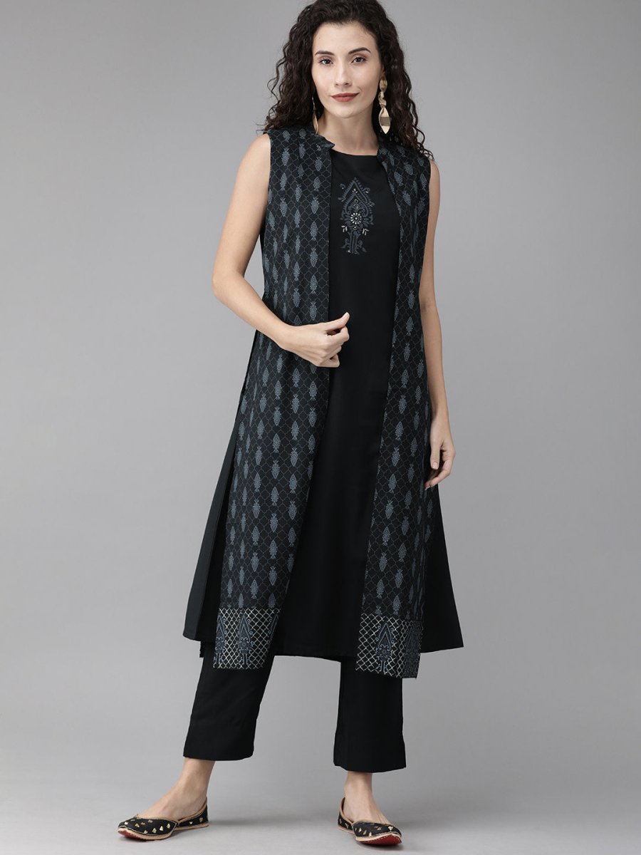 Ahalyaa Crepe Indo Western Set | Swadesiicart