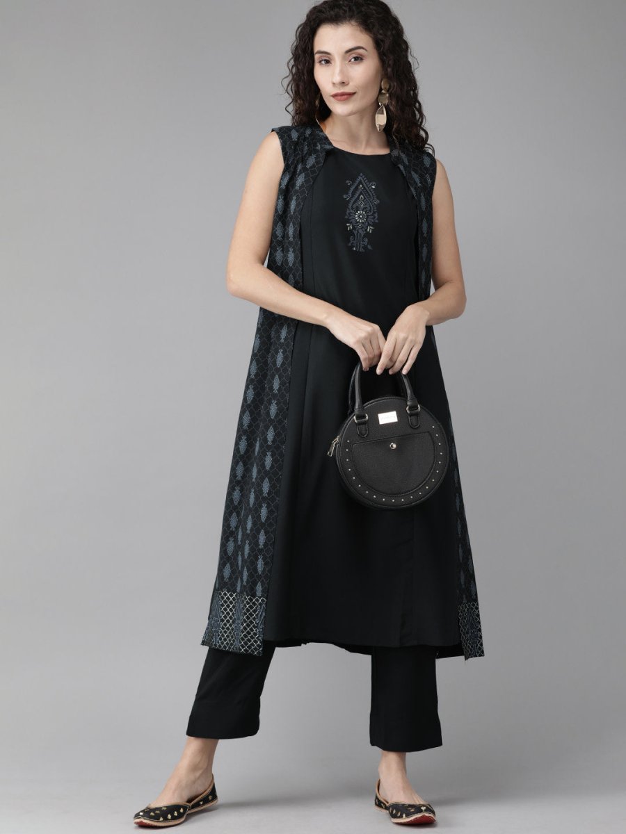 Ahalyaa Crepe Indo Western Set | Swadesiicart